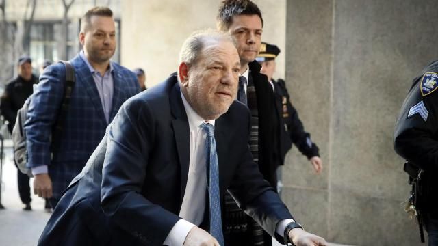 FILE - Harvey Weinstein arrives at a Manhattan courthouse as jury deliberations continue in his rape trial in New York, on Feb. 24, 2020. Weinstein will appear in a New York City court on Wednesday, May 1, 2024, according to the Manhattan district attorney’s office. (AP Photo/John Minchillo, File)