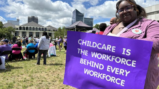 Hundreds of child care providers rally in Raleigh