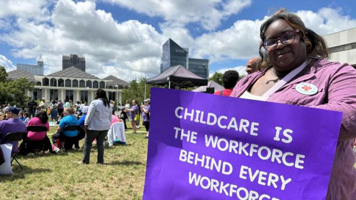 Hundreds of child care providers rally in Raleigh