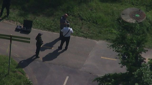 Sky 5 flies over water rescue in Raleigh