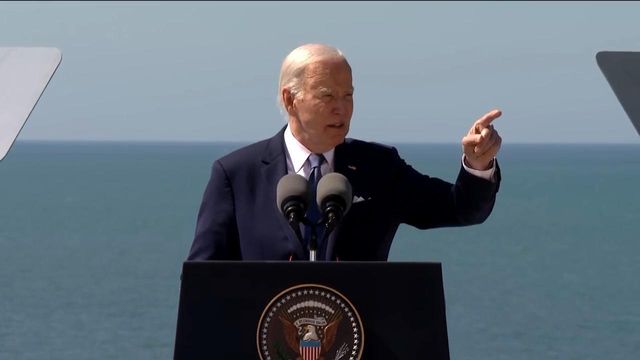 Biden talks about democracy and freedom at D-Day site in France