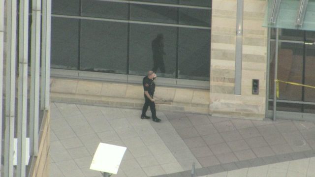 Sky 5 flies over shots fired call in downtown Raleigh