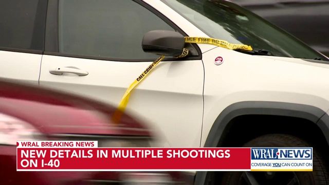 Police provide details after cars shot at along I-40 in Wake County