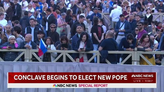 Conclave to elect a new pope begins at the Vatican