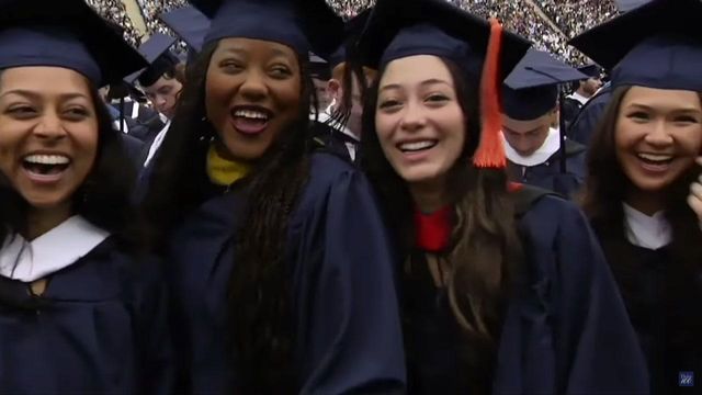Duke University holds graduation ceremony at Wallace Wade Stadium