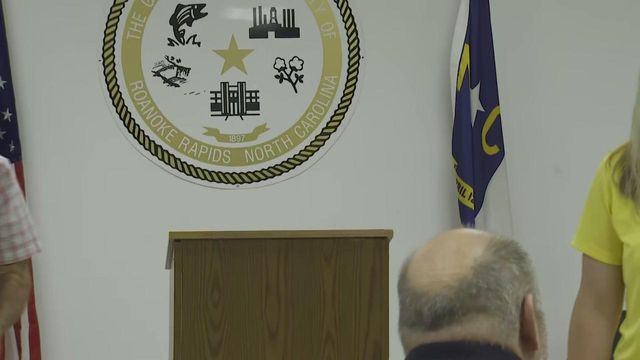 Roanoke Rapids Police Department holds news conference after Friday's storm damage. 