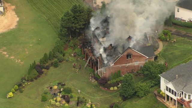 Sky 5: House on fire near the Garner-Raleigh line