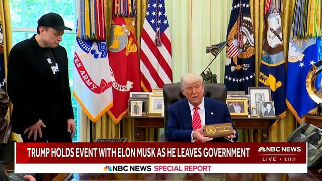 President Trump hosts Oval Office event with Elon Musk