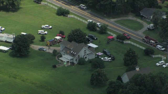 Sky 5 flies over deadly fire near Garner