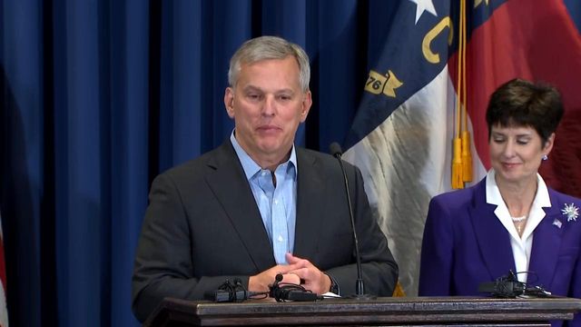 Gov. Josh Stein gives briefing on fundraising efforts for Helene recovery in western North Carolina