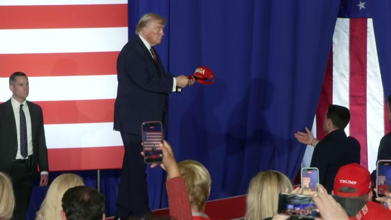 President Donald Trump delivers speech in Rocky Mount