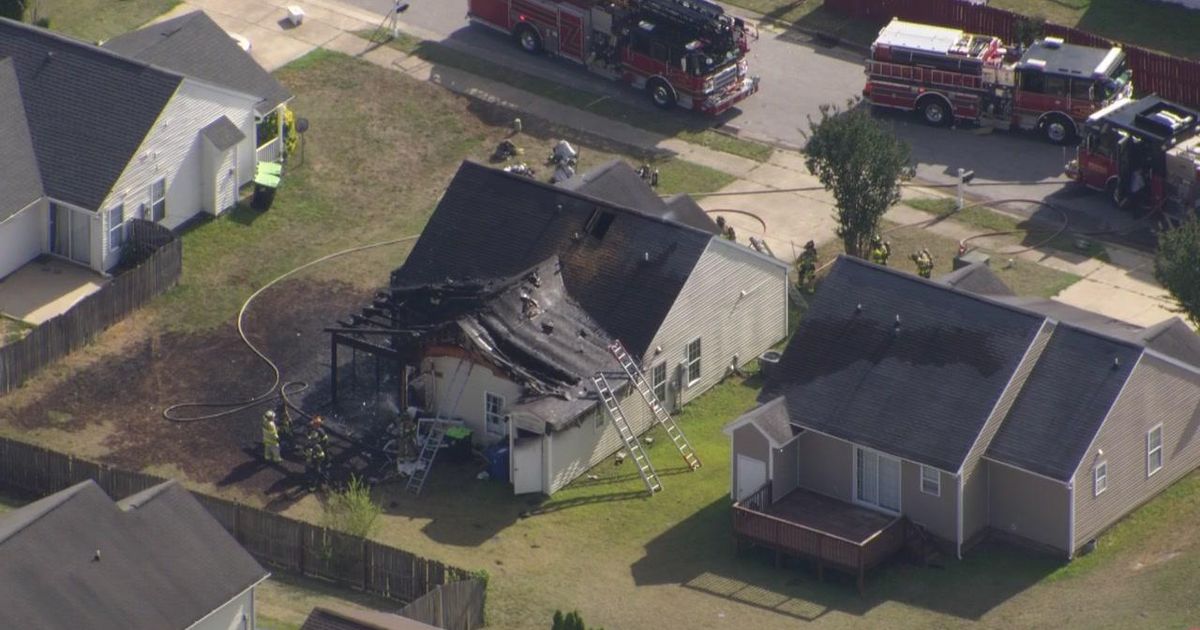 Fire damages home on Topping Lane in Knightdale