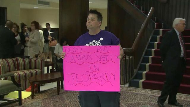 Protesters says ending university housing option will increase harassment