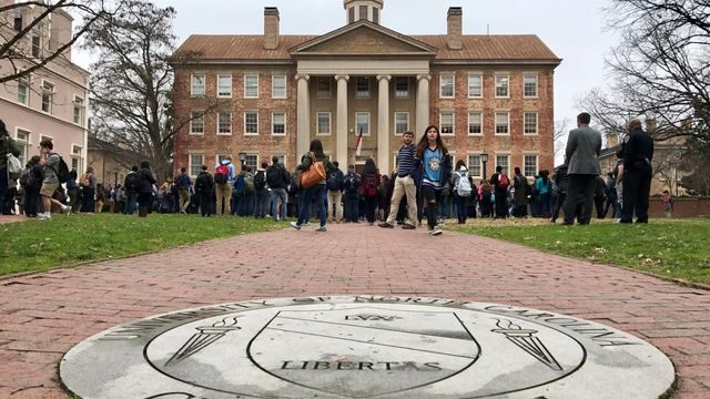 UNC joins in campus protests against Trump