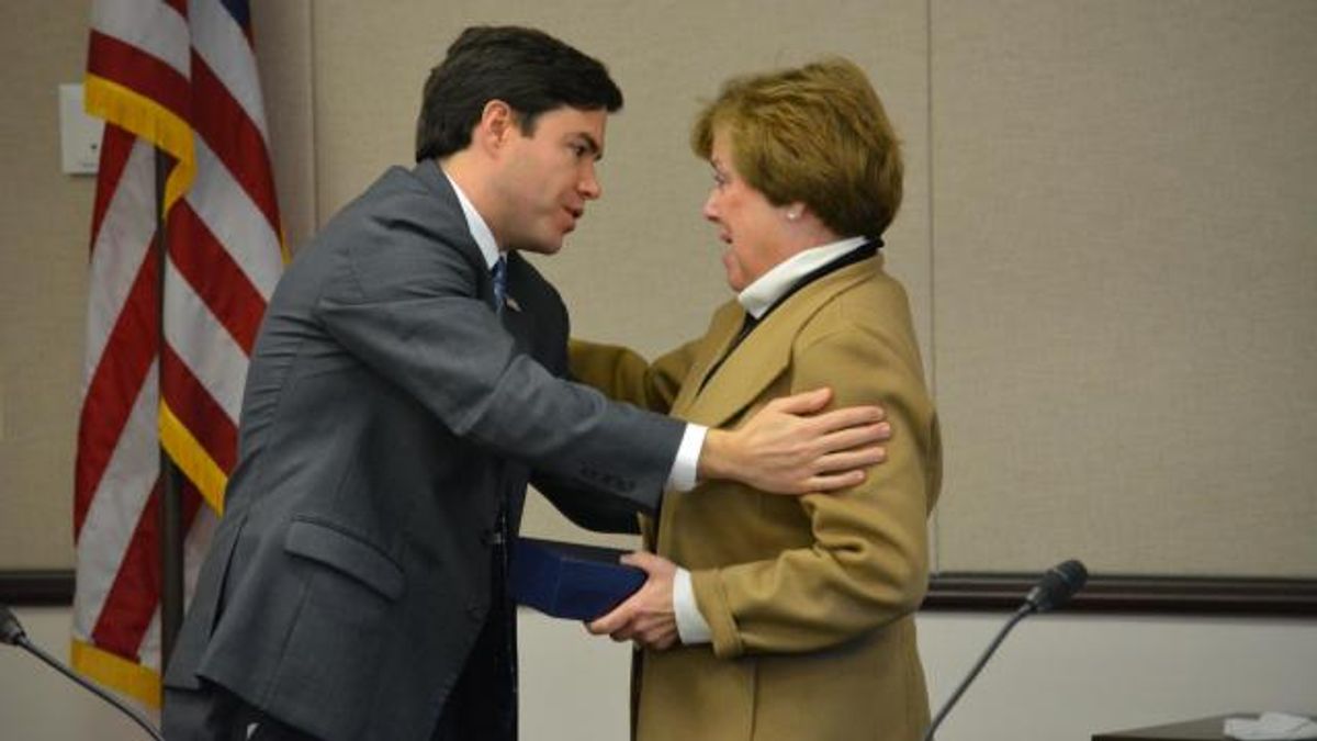 State Superintendent Mark Johnson and Deputy State Superintendent Rebecca Garland