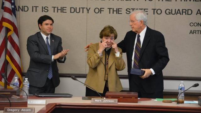 Rebecca Garland, Mark Johnson, Bill Cobey