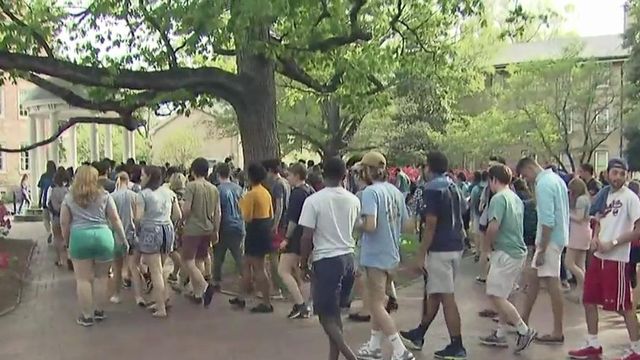 UNC-CH students march against sexual assault
