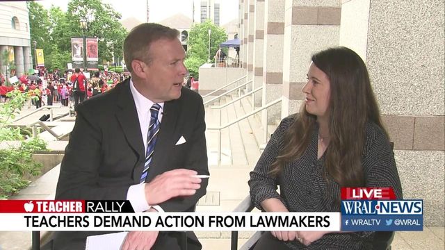 WRAL education reporter talks about shadowing lawmaker during teacher rally