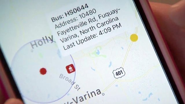 Check your smartphone to find out when the school bus is coming