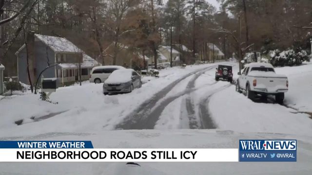 Neighborhood roads, parking lots play into decision to cancel school