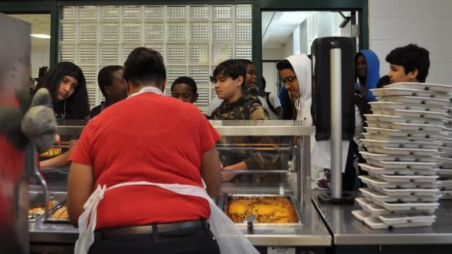 Serving lunch