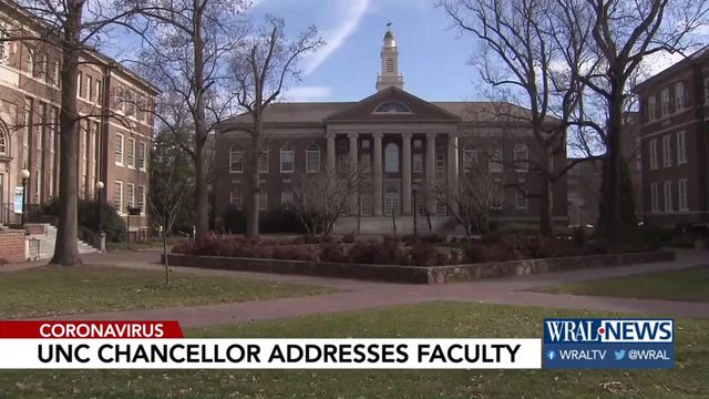 UNC chancellor addresses faculty in virtual meeting
