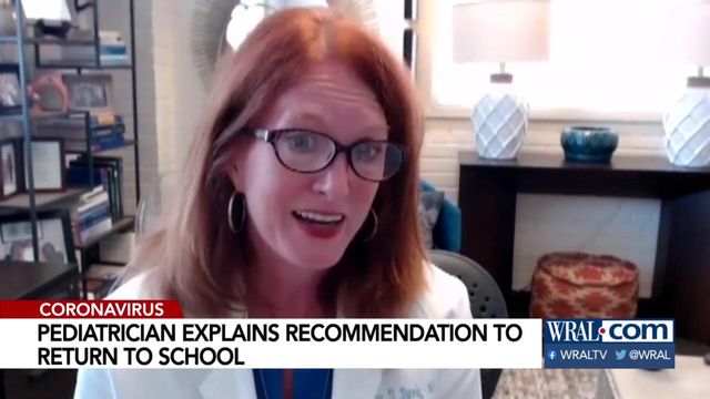 Local pediatrician explains recommendation for kids to return to school