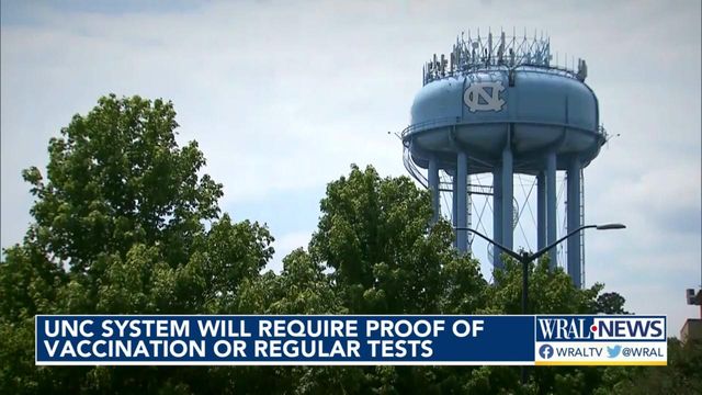 UNC System will require proof of vaccination or regular tests