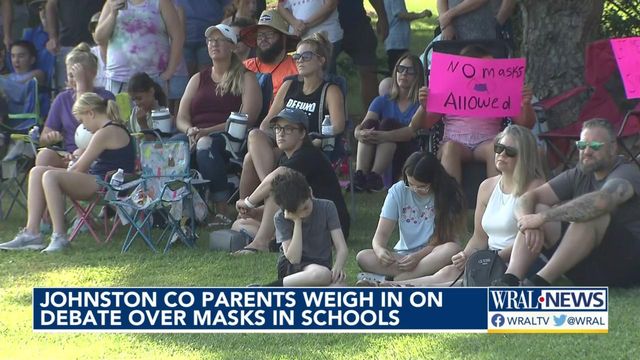 Johnston County parents hold opposing protests over mask mandate 