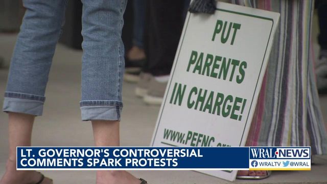 Protests triggered by controversial comments from Lt. Gov. Robinson