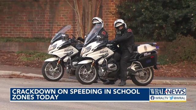 Raleigh police crack down on speeding near schools