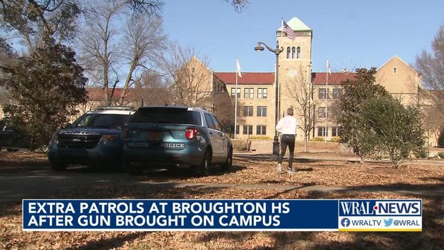 Extra patrols at Broughton after gun brought to campus