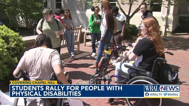 UNC students rally in support of disabled students 
