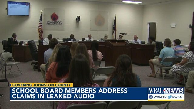 Johnston County school board members address claims in leaked audio 