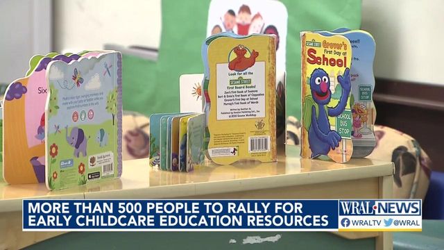 Childcare advocates rally in downtown Raleigh 