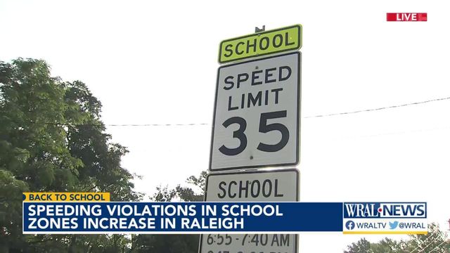 Speeding violations in school zones increase in Raleigh