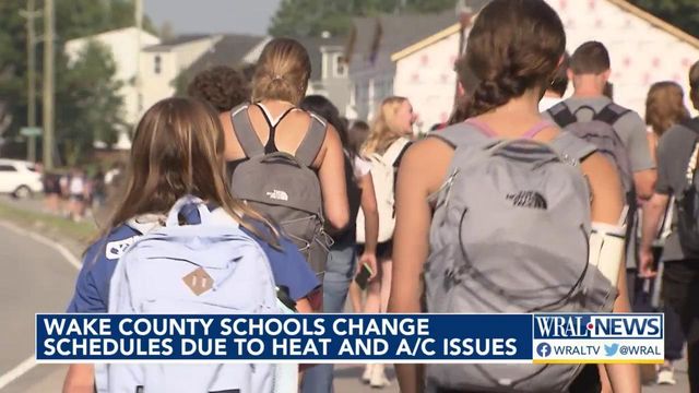 Several Wake schools change schedules Thursday due to heat and air conditioning issues