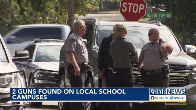 Two guns found on local school campuses
