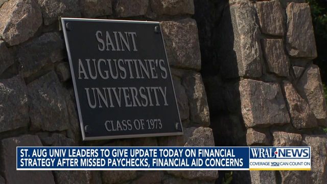 Saint Augustine's leaders to give update on financial strategy after missed paychecks, financial aid concerns