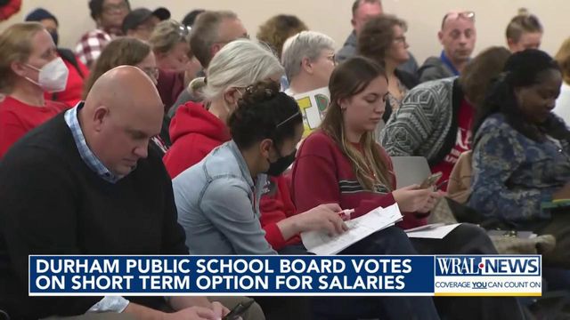 Durham school board votes on short-term option for salaries