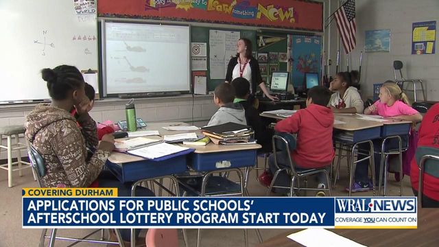 Applications for Durham Public Schools' after-school lottery open Monday