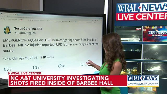 NC A&T University investigating shots fired inside Barbee Hall