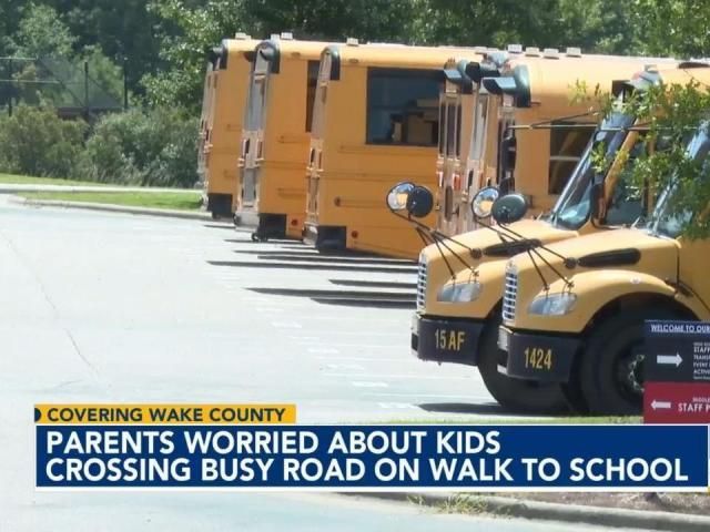 Apex parents worry about their middle school students walking to school near a busy main road