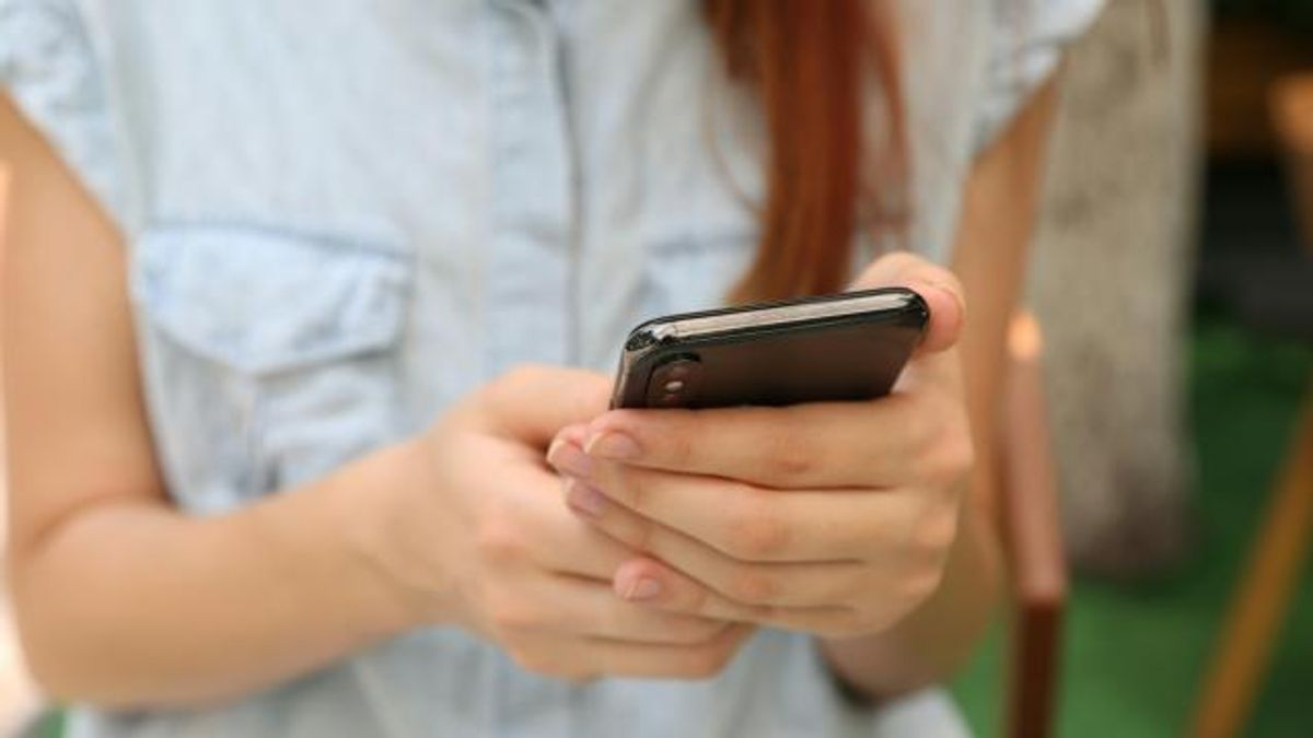 File photo of cellphones in school