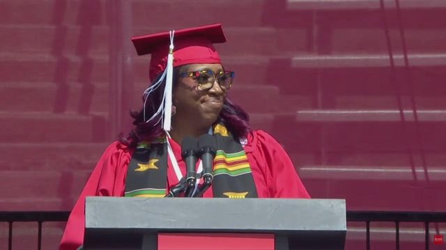 Tonya Henderson Gatling address the graduating class of 2026