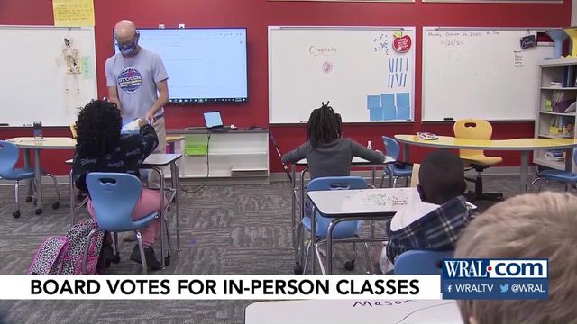 Wake school board votes for in-person classes 