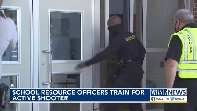 School officers train for active shooter at Wake County middle school