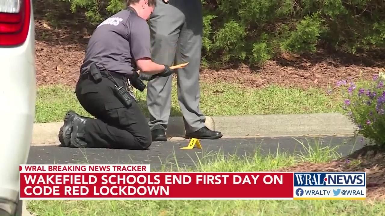 Wakefield schools end first day on lockdown