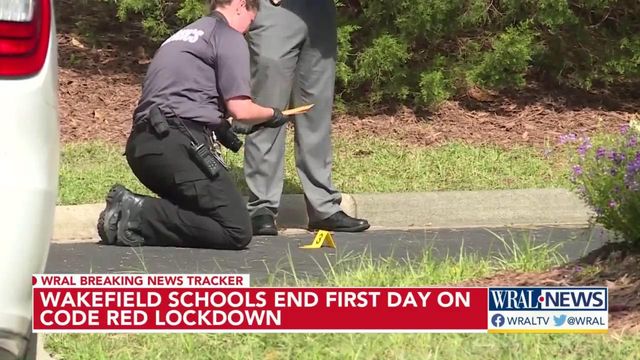 Wakefield schools end first day on lockdown