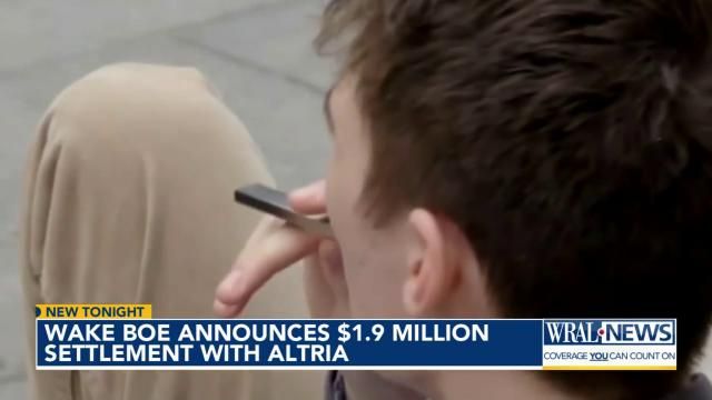 Wake BOE announced 1.9 million settlement with Altria